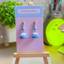 Load image into Gallery viewer, Mount Fuji Dangling Clay Earrings
