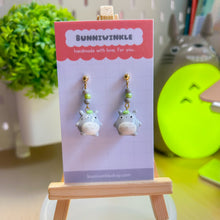 Load image into Gallery viewer, Totoro Dangling Clay Earrings
