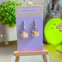 Load image into Gallery viewer, Corgi Dangling Clay Earrings
