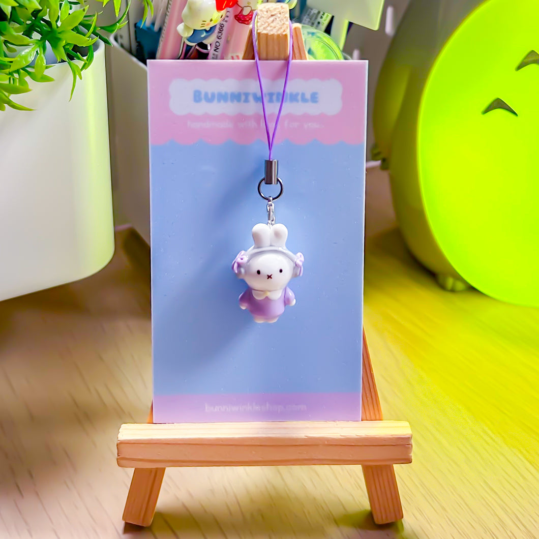 Purple Miffy Phone Charm