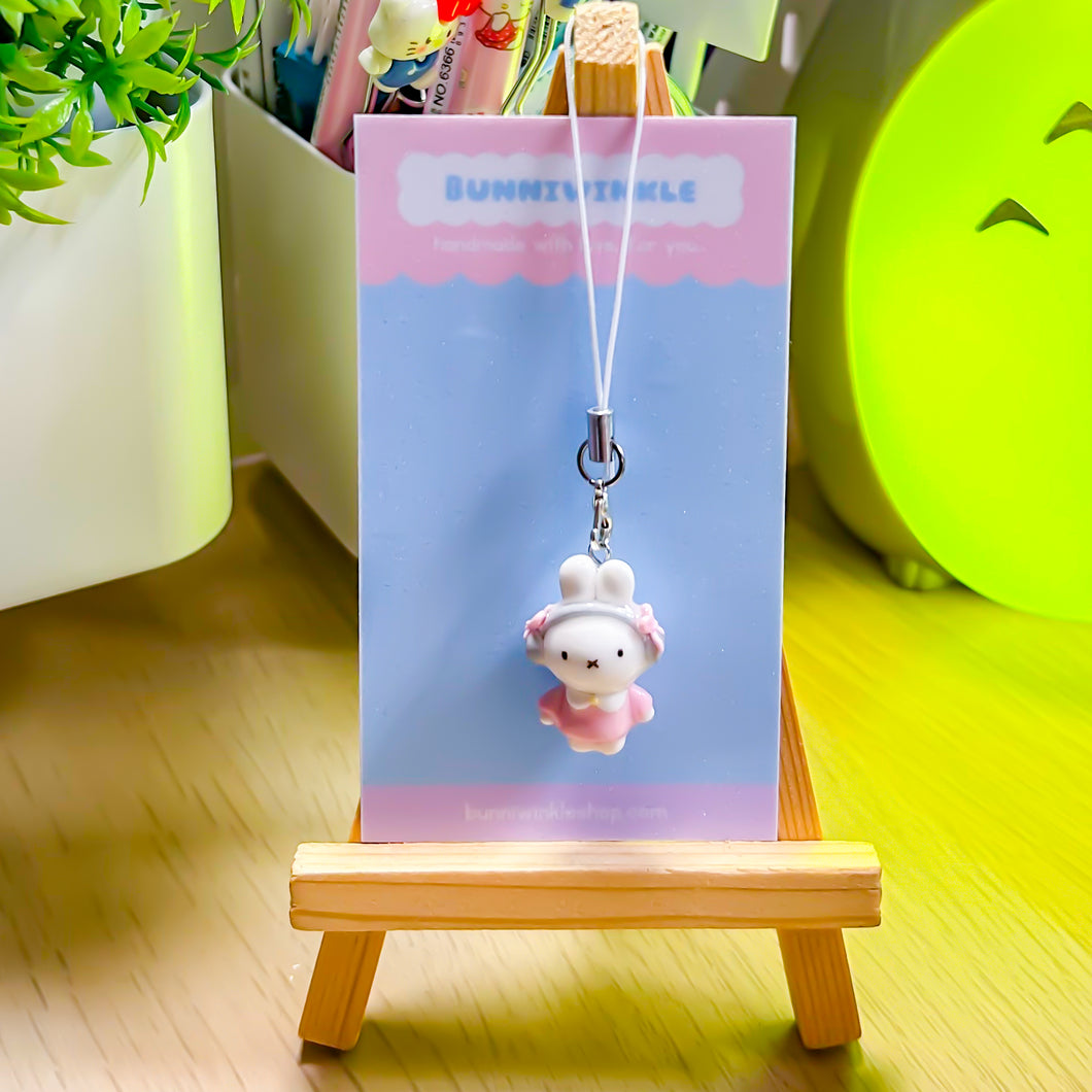 Pink Miffy Phone Charm