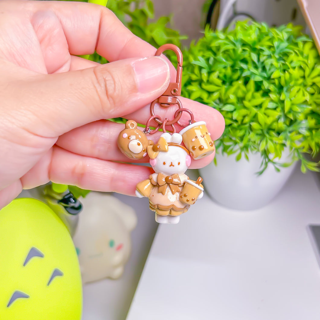 Milk Tea Bunni Charm